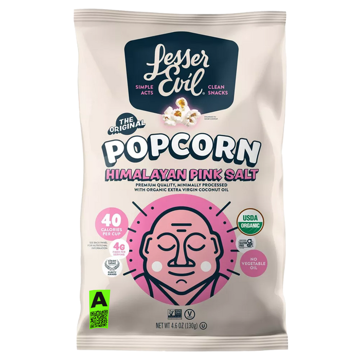 Lesser Evil Popcorn Himalayan Pink Salt